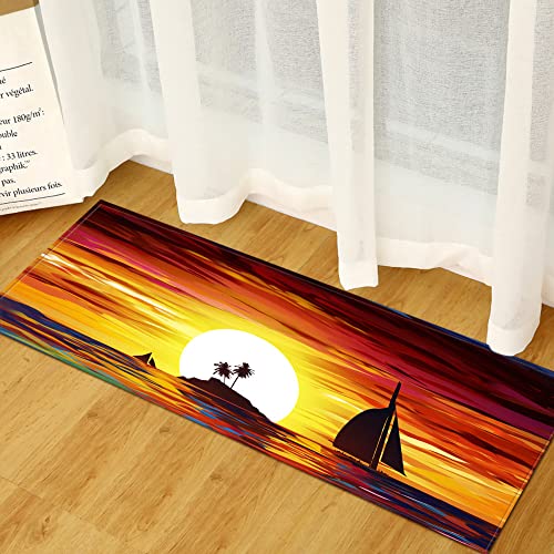 BOVZOX rutschfeste Küchenmatten Segelboot Teppiche Waschbare Gummiunterlage Fußmatte Mikrofaser Teppichset 40 x 100cm BOVZOX rutschfeste Küchenmatten Segelboot Teppiche Waschbare Gummiunterlage Fußmatte Mikrofaser Teppichset 40 x 100cm von BOVZOX