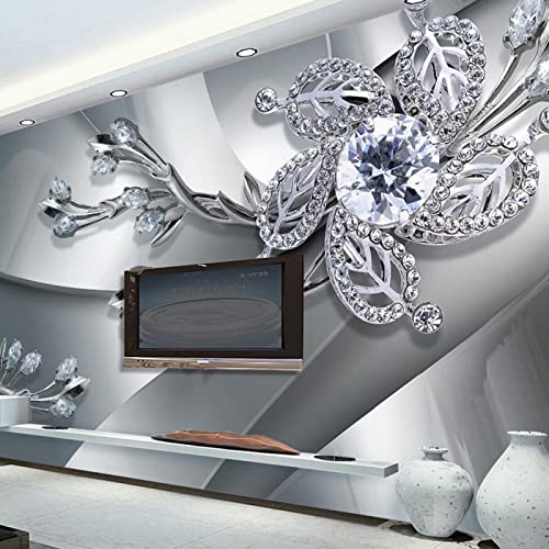 Fototapete Diamanten & Blumen Größe:W350CMxH256CM Vliestapete Moderne Design Wandtapete Küche Flur Wohnzimmer Büro Badezimmer Kinderzimmer Exotische Fototapete Diamanten & Blumen Größe:W350CMxH256CM Vliestapete Moderne Design Wandtapete Küche Flur Wohnzimmer Büro Badezimmer Kinderzimmer Exotische von BOVZOX