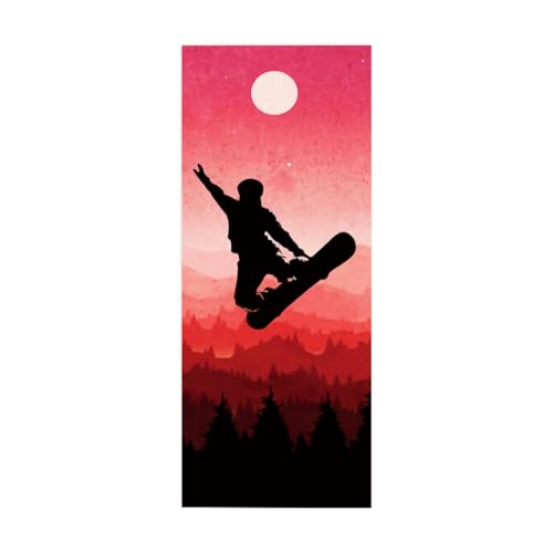Selbstklebende 3D Tür Wandbilder aufkleber Abstraktes Skateboarding Diy Home Design Sonderanfertigung Tapete B90 x H200cm von BOVZOX