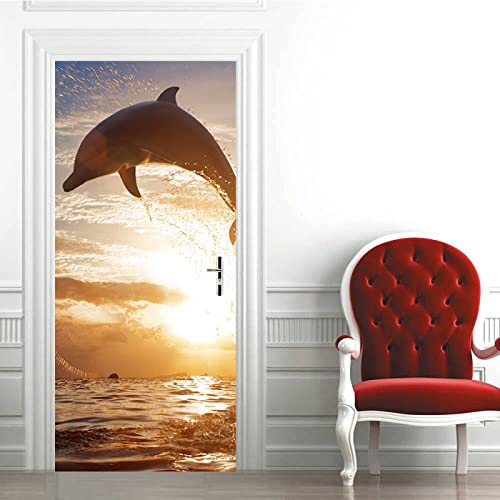 Türaufkleber selbstklebendes Delfine Türbild Fototapete Türfolie Poster Tapete Pvc Wasserdicht Abnehmbare Wandbilder Für Schlafzimmer Haus Bad Büro B100 x H200cm Türaufkleber selbstklebendes Delfine Türbild Fototapete Türfolie Poster Tapete Pvc Wasserdicht Abnehmbare Wandbilder Für Schlafzimmer Haus Bad Büro B100 x H200cm von BOVZOX