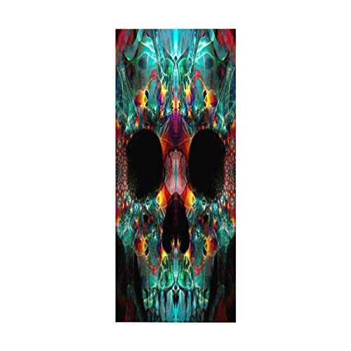 Türaufkleber selbstklebendes Schädel Türbild Fototapete Türfolie Poster Tapete Pvc Wasserdicht Abnehmbare Wandbilder Für Schlafzimmer Haus Bad Büro B100 x H200cm Türaufkleber selbstklebendes Schädel Türbild Fototapete Türfolie Poster Tapete Pvc Wasserdicht Abnehmbare Wandbilder Für Schlafzimmer Haus Bad Büro B100 x H200cm von BOVZOX