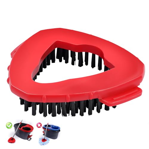 1 Stück Schrubbbürste, Spin Mop Ersatzkopf Kompatibel mit O Ceda und Viled EasyWring 1 Tank System, Mops Kopf Ersatz Reinigungsbürste für Bad Küche Wandfliese von BOWEITI