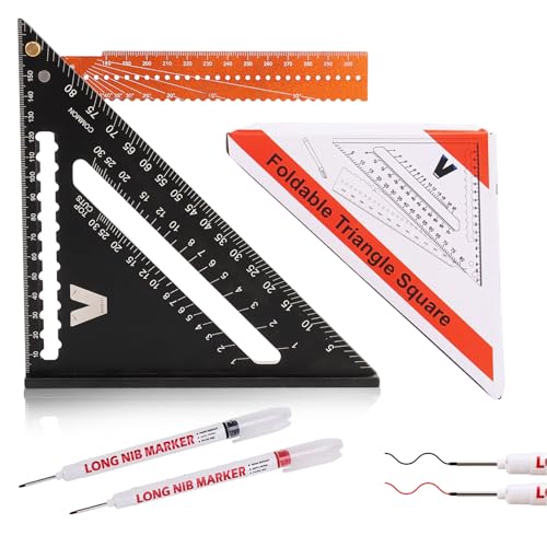 Zimmermann Quadrat, einstellbare Dreieck Lineale Folding Aluminium-Legierung Winkelmesser Lineal für die Holzbearbeitung Zimmermann Quadrat, einstellbare Dreieck Lineale Folding Aluminium-Legierung Winkelmesser Lineal für die Holzbearbeitung von BOWEITI