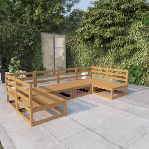 BOWEKAM 6-teiliges Garten-Lounge-Set, massives Kiefernholz, Möbel, Outdoor-Möbel, Gartenmöbel-Sets von BOWEKAM