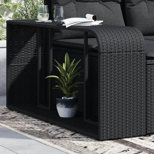BOWEKAM Ablagefächer für Haus und Garten 2 Stück Schwarz Poly Rattan-Furniture Choice von BOWEKAM