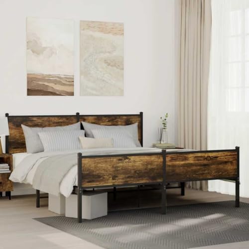 BOWEKAM Betten & Zubehör-Betten & Bettrahmen - Metallbettrahmen ohne Matratze Raucheiche 180x200 cm Super King BOWEKAM Betten & Zubehör-Betten & Bettrahmen - Metallbettrahmen ohne Matratze Raucheiche 180x200 cm Super King von BOWEKAM
