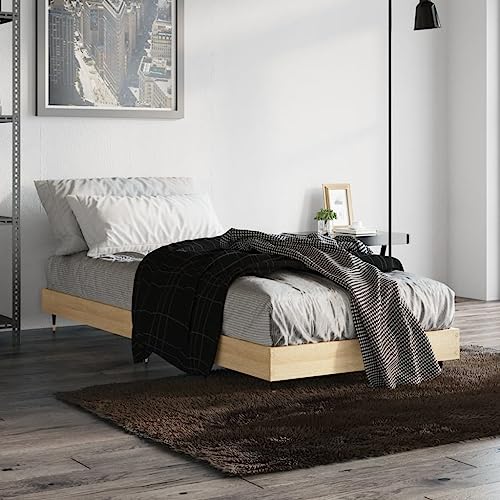 BOWEKAM Bettgestell ohne Matratze Sonoma Eiche 75x190 cm klein Einzelbett Holzwerkstoff BOWEKAM Bettgestell ohne Matratze Sonoma Eiche 75x190 cm klein Einzelbett Holzwerkstoff von BOWEKAM