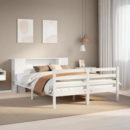 BOWEKAM Bücherregal Bett ohne Matratze weiß 120x190 cm klein Doppel Massivholz Kiefer BOWEKAM Bücherregal Bett ohne Matratze weiß 120x190 cm klein Doppel Massivholz Kiefer von BOWEKAM