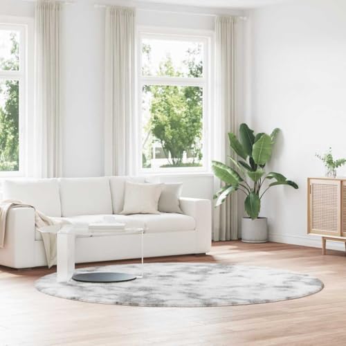 BOWEKAM Decor-Rugs Shaggy Teppich Hochflor NAVARRA Hellgrau 240x240 cm Polyester von BOWEKAM