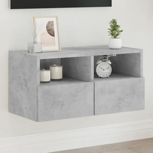 BOWEKAM Entertainment Centers & TV Stands-TV Wandschrank Betongrau 60x30x30 cm Holzwerkstoff von BOWEKAM