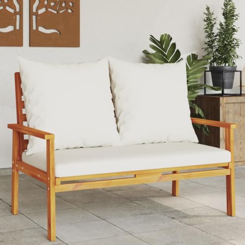BOWEKAM Gartensofa-Bank 120 cm mit Kissen Massivholz Akazie von BOWEKAM