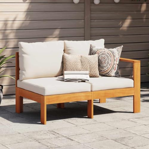 BOWEKAM Gartensofa mit 1 Armlehne 2-Sitzer Massivholz Akazie von BOWEKAM