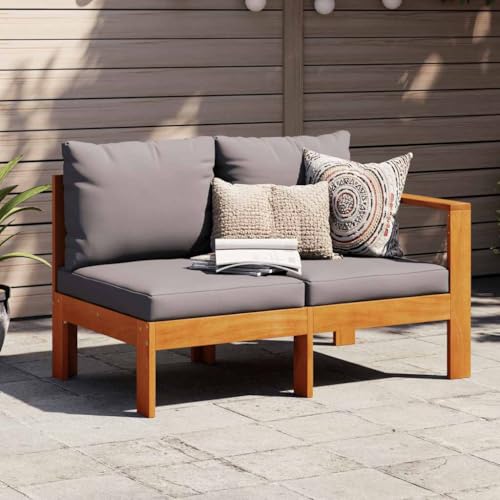 BOWEKAM Gartensofa mit 1 Armlehne 2-Sitzer Massivholz Akazie von BOWEKAM