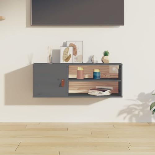 BOWEKAM Hängeschrank Grau 80x30x30cm Massivholz Kiefer Möbel Regal Wandregale & Leisten BOWEKAM Hängeschrank Grau 80x30x30cm Massivholz Kiefer Möbel Regal Wandregale & Leisten von BOWEKAM