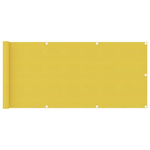 BOWEKAM Haus & Garten - Balkon-Paravent Gelb 75x500 cm HDPE Möbelauswahl von BOWEKAM