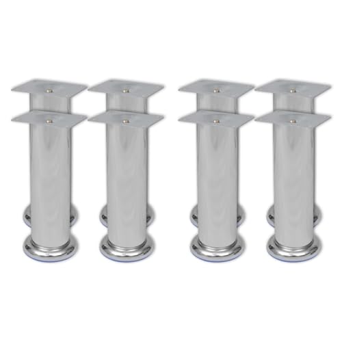 BOWEKAM Haus & Garten-Bankbeine 8 Stück Rund Chrom 180 mm Möbelauswahl von BOWEKAM