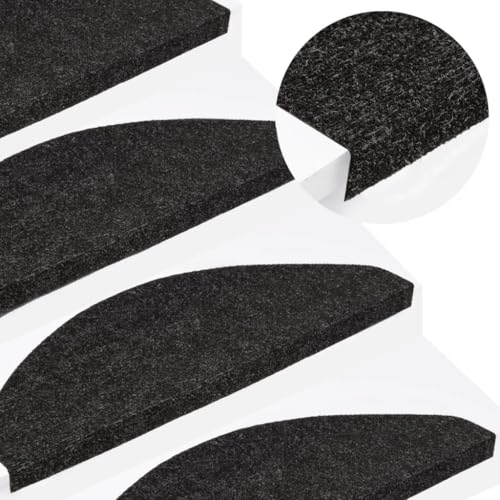 BOWEKAM Haushaltsbedarf Stufenmatten Stufenmatten selbstklebend 15 Stück 65x22,5x3,5cm Anthrazit von BOWEKAM