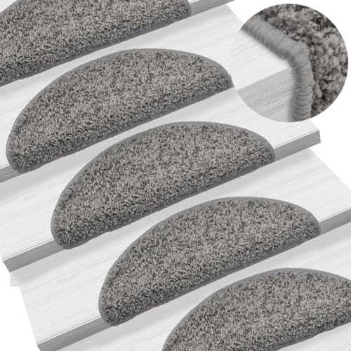 BOWEKAM Haushaltsbedarf Stufenmatten Teppich Stufenmatten Stufenmatten 15 Stück Grau 56x17x3cm von BOWEKAM