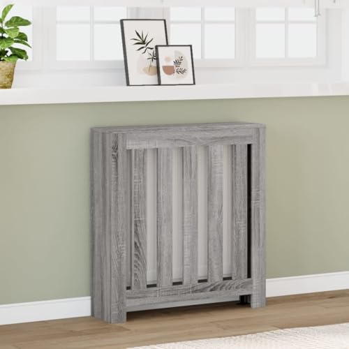 BOWEKAM Haushaltsgeräte Zubehör Heizkörper Zubehör Heizkörperabdeckung Grau Sonoma 78x20x82cm Holzwerkstoff von BOWEKAM
