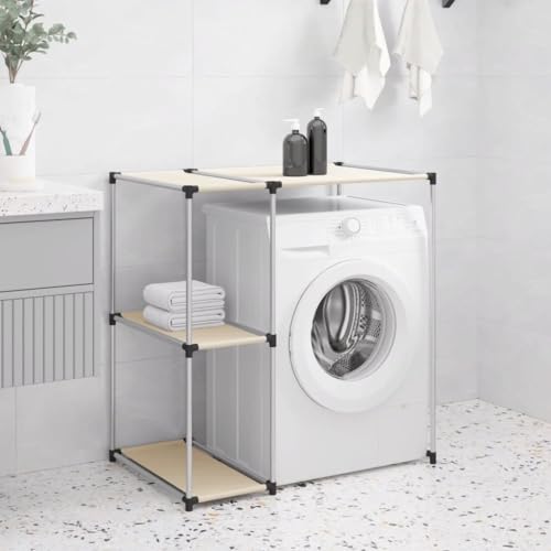 BOWEKAM Home & Garden-Aufbewahrungsregal für Waschmaschine, cremefarben, 87 x 55 x 90,5 cm, aus Eisen BOWEKAM Home & Garden-Aufbewahrungsregal für Waschmaschine, cremefarben, 87 x 55 x 90,5 cm, aus Eisen von BOWEKAM