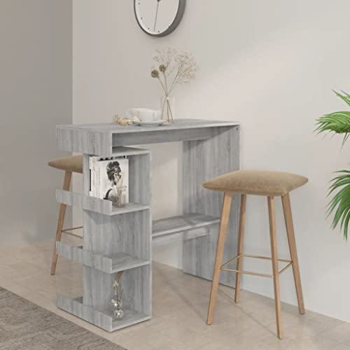 BOWEKAM Home & Garden-Bartisch mit Ablage, Grau, Sonoma 100 x 50 x 101,5 cm, Möbelwahl BOWEKAM Home & Garden-Bartisch mit Ablage, Grau, Sonoma 100 x 50 x 101,5 cm, Möbelwahl von BOWEKAM