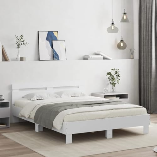 BOWEKAM Home & Garden Bettgestell mit LED ohne Matratze weiß 140x190 cm Möbelwahl von BOWEKAM