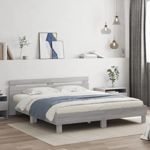 BOWEKAM Home & Garden Bettgestell ohne Matratze, Grau Sonoma, 180 x 200 cm, Super King Size BOWEKAM Home & Garden Bettgestell ohne Matratze, Grau Sonoma, 180 x 200 cm, Super King Size von BOWEKAM