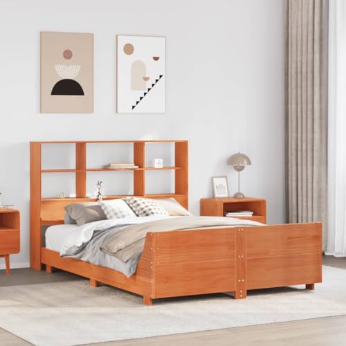 BOWEKAM Home & Garden Bettgestell ohne Matratze Wachs braun 140x190 cm Massivholz Kiefer Möbel Wahl von BOWEKAM