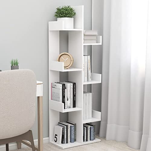 BOWEKAM Home & Garden-Book-Schrank, weiß, 48 x 25,5 x 140 cm, Holz-Möbel Wahl von BOWEKAM