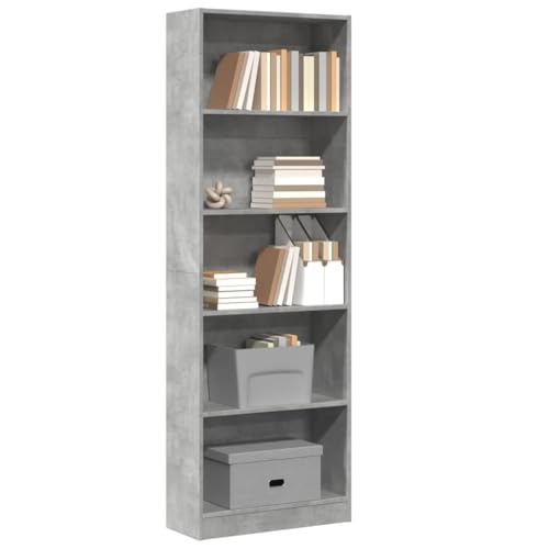 BOWEKAM Home & Garden-Bookcase Beton Grau 60x24x176cm Holzmöbel Wahl von BOWEKAM