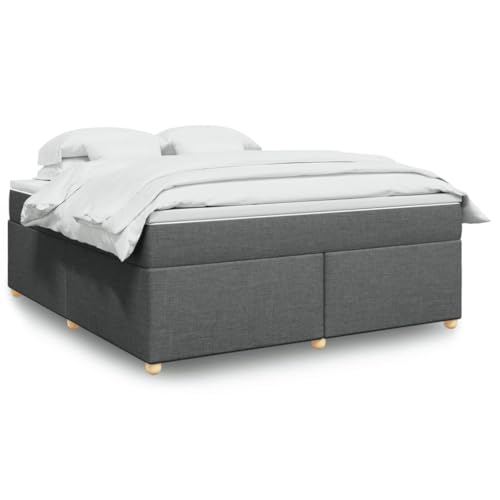 BOWEKAM Home & Garden-Boxspringbett mit Matratze Dunkelgrau 180x200 cm Stoff-Möbel Wahl von BOWEKAM