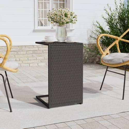 BOWEKAM Home & Garden-C Tisch Schwarz 40x35x60cm Poly Rattan Möbel Wahl von BOWEKAM