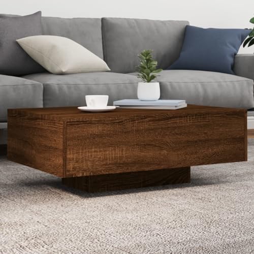 BOWEKAM Home & Garden Couchtisch mit LED-Lichtern Braun Eiche 85x55x31cm - Möbelwahl von BOWEKAM