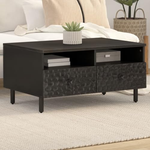 BOWEKAM Home & Garden Couchtisch schwarz 80x54x40 cm Massivholz Mango-Möbel Wahl von BOWEKAM