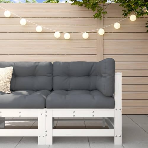 BOWEKAM Home & Garden-Ecksofa mit Kissen Weiß Massivholz Kiefer Möbel Wahl von BOWEKAM