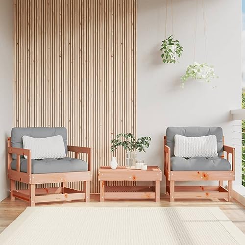 BOWEKAM Home & Garden-Garden Stühle mit Kissen, 2 Stück, Massivholz, Douglas-Möbel-Wahl von BOWEKAM