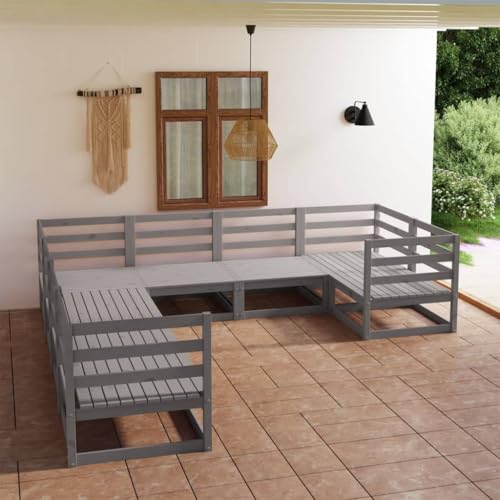 BOWEKAM Home & Garden Garten-Lounge-Set, massives Kiefernholz, 8-teilig von BOWEKAM