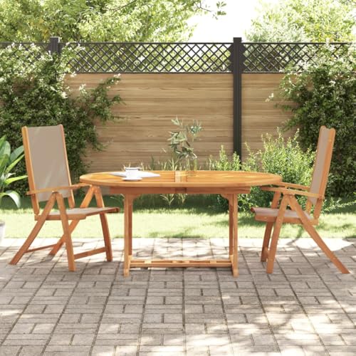 BOWEKAM Home & Garden Klappbare Gartenstühle 2 Stück Massivholz Akazie und Textilene-Möbel Wahl von BOWEKAM
