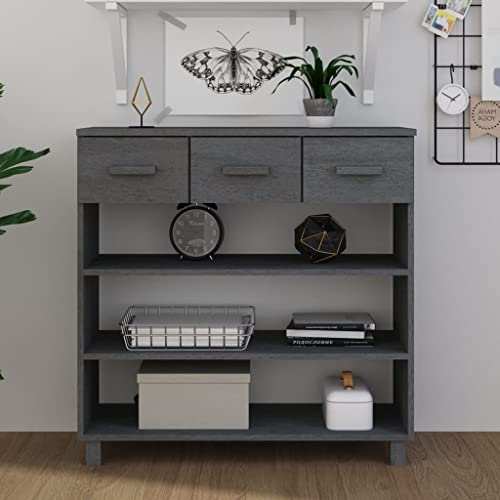 BOWEKAM Home & Garden Konsolentisch HAMAR dunkelgrau 90x35x90 cm Massivholz Kiefer Möbel Wahl von BOWEKAM