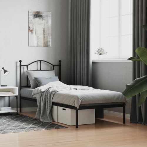 BOWEKAM Home & Garden-Metallbettrahmen ohne Matratze mit Kopfteil, schwarz, 90 x 190 cm, Möbelwahl BOWEKAM Home & Garden-Metallbettrahmen ohne Matratze mit Kopfteil, schwarz, 90 x 190 cm, Möbelwahl von BOWEKAM