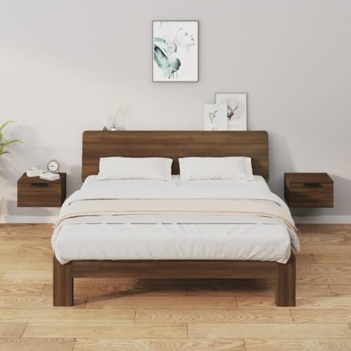 BOWEKAM Home & Garden Nachtkommode zur Wandmontage, 2 Stück, Braun Eiche, 34 x 30 x 20 cm, Möbelwahl BOWEKAM Home & Garden Nachtkommode zur Wandmontage, 2 Stück, Braun Eiche, 34 x 30 x 20 cm, Möbelwahl von BOWEKAM