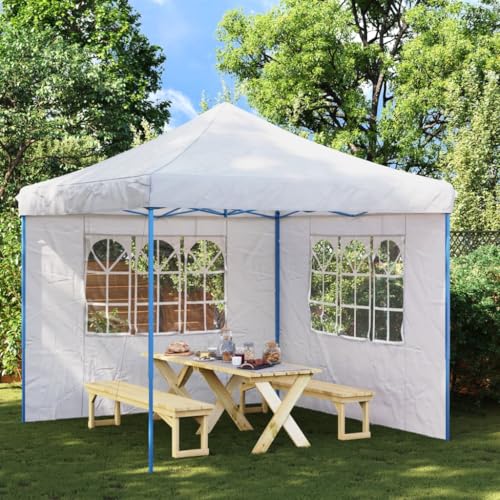 BOWEKAM Home & Garden-Partyzelt Seitenwand 2 tlg mit Fenster PE weiß Möbel Wahl von BOWEKAM