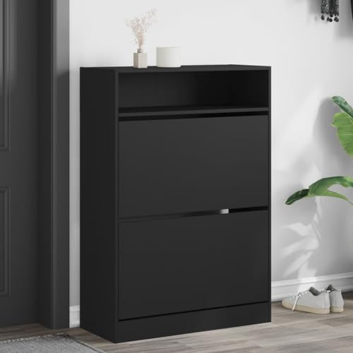 BOWEKAM Home & Garden Schuhschrank mit 2 Klappschubladen schwarz 80x34x116 cm Möbelwahl BOWEKAM Home & Garden Schuhschrank mit 2 Klappschubladen schwarz 80x34x116 cm Möbelwahl von BOWEKAM