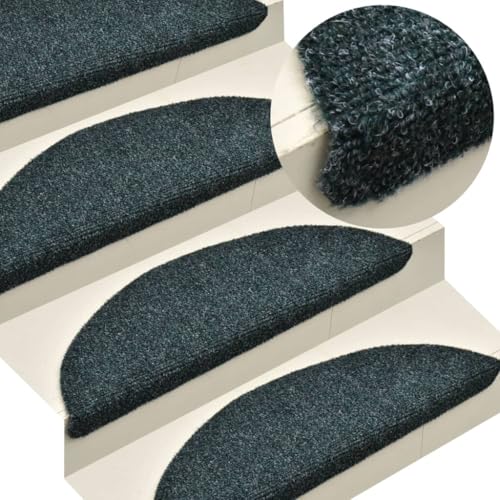 BOWEKAM Home & Garden Stufenmatten 5er Set Selbstklebend Grün 56 x 17 x 3 cm Grün von BOWEKAM