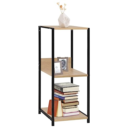 BOWEKAM Kleines gerades Bücherregal, Schwarz und Eiche, 33,5 x 39,6 x 79,7 cm, Holzwerkstoff BOWEKAM Kleines gerades Bücherregal, Schwarz und Eiche, 33,5 x 39,6 x 79,7 cm, Holzwerkstoff von BOWEKAM