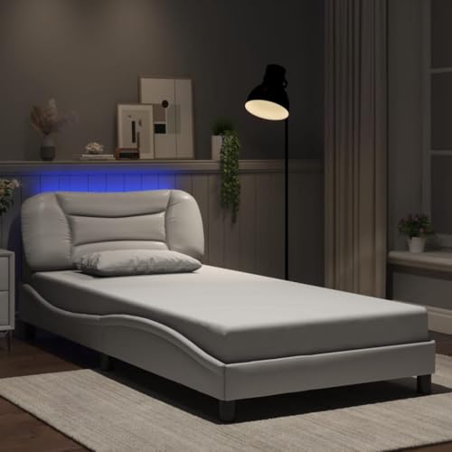 BOWEKAM Möbel, Betten & Accessoires, Betten & Bettrahmen, Bettgestell mit LED ohne Matratze, Weiß, 100x200 cm BOWEKAM Möbel, Betten & Accessoires, Betten & Bettrahmen, Bettgestell mit LED ohne Matratze, Weiß, 100x200 cm von BOWEKAM