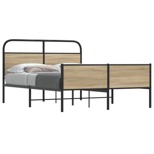 BOWEKAM Möbel, Betten & Accessoires, Betten & Bettrahmen, Bettgestell ohne Matratze, 120 x 190 cm, Sonoma-Eiche, Holzwerkstoff von BOWEKAM