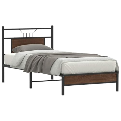 BOWEKAM Möbel, Betten & Accessoires, Betten & Bettrahmen, Bettgestell ohne Matratze, Braun Eiche, 80x200 cm, Holzwerkstoff BOWEKAM Möbel, Betten & Accessoires, Betten & Bettrahmen, Bettgestell ohne Matratze, Braun Eiche, 80x200 cm, Holzwerkstoff von BOWEKAM