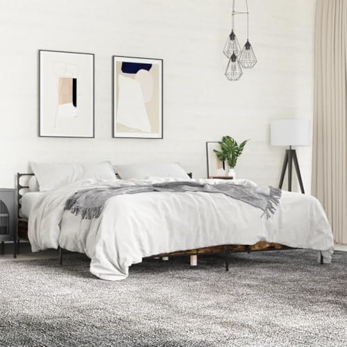 BOWEKAM Möbel, Betten & Accessoires, Betten & Bettrahmen, Bettgestell ohne Matratze, Raucheiche, 200 x 200 cm von BOWEKAM