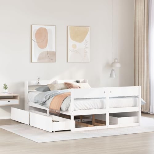 BOWEKAM Möbel, Betten & Accessoires, Betten & Bettrahmen, Bettgestell ohne Matratze, Weiß, 140x190 cm, Massivholz Kiefer BOWEKAM Möbel, Betten & Accessoires, Betten & Bettrahmen, Bettgestell ohne Matratze, Weiß, 140x190 cm, Massivholz Kiefer von BOWEKAM